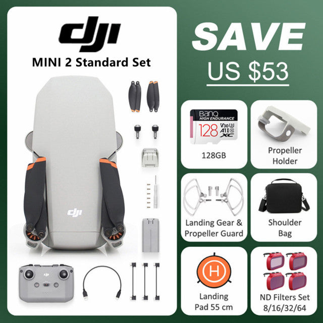 DJI Mini 2 Mavic Mini 2 Drones 4K HD Camera RC Helicopter Professional GPS Quadcopter FCC Version 4x Zoom 249g 10km Transmission
