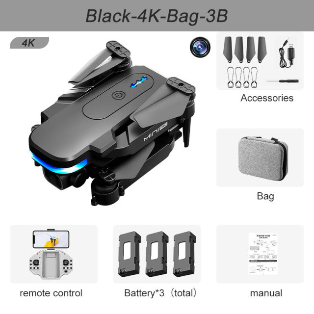 New KY910 Mini Drone 4K Professional HD Dual Camera 2.4G Wifi FPV Foldable RC Quadcopter Aerial Photography Aircraft
