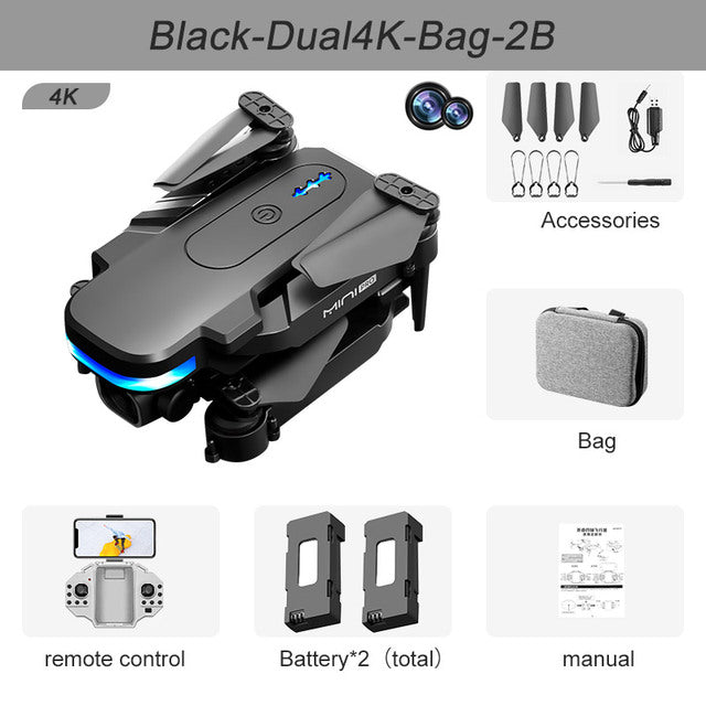 New KY910 Mini Drone 4K Professional HD Dual Camera 2.4G Wifi FPV Foldable RC Quadcopter Aerial Photography Aircraft