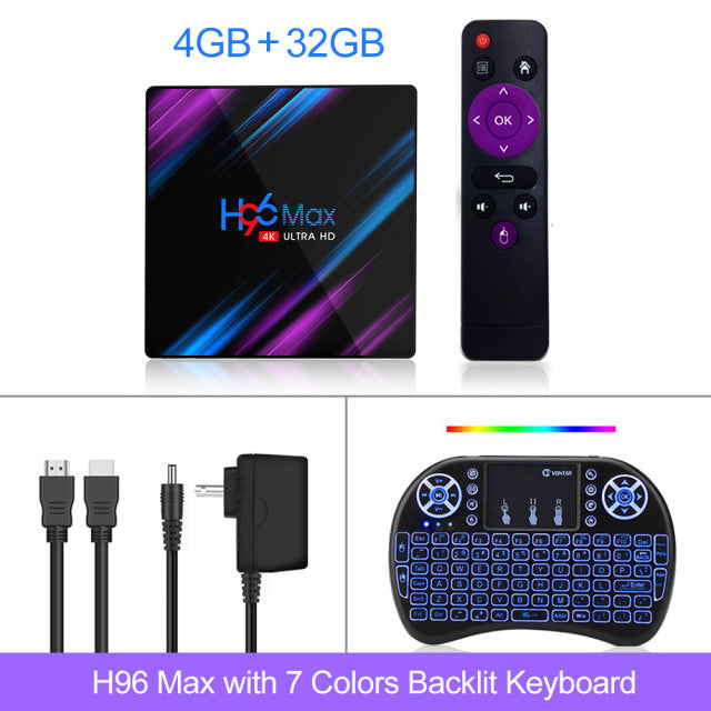 H96 MAX RK3318 Smart TV Box Android 11 4G 64GB 32G 4K Youtube Wifi BT Media player H96MAX TVBOX Android10 Set top box 2GB16GB