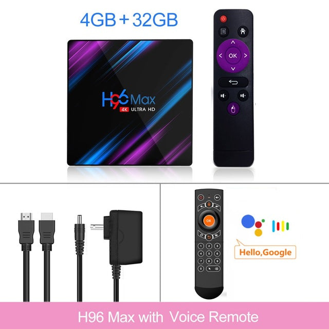 H96 MAX RK3318 Smart TV Box Android 11 4G 64GB 32G 4K Youtube Wifi BT Media player H96MAX TVBOX Android10 Set top box 2GB16GB
