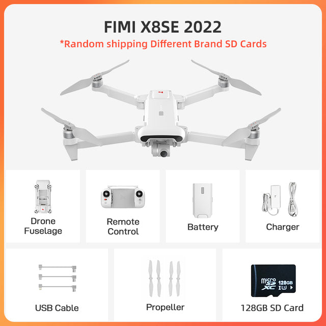 FIMI X8SE 2022 Camera Drone 4K professional Quadcopter camera RC Helicopter 10KM FPV 3-axis Gimbal 4K Camera GPS RC Drone New