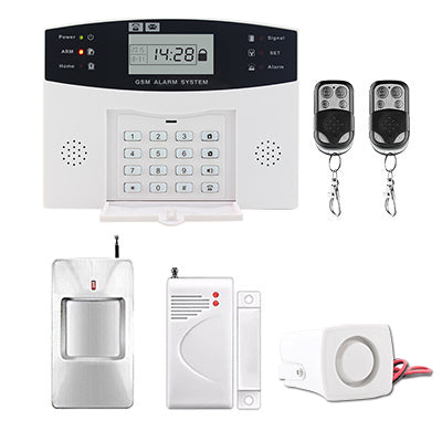 LCD Display Wireless GSM Alarm System Russian and English Spanish French voice SMS and Smoke Sensor Home Security Alarm System
