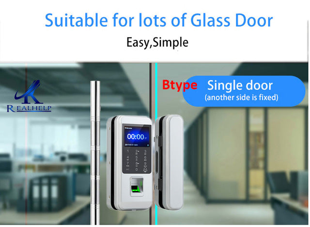 Fingerprint Electronic Door Lock Glass DoorLlock Universal Smart Door Lock Fingerprint Touch Lock Anti-theft Lock