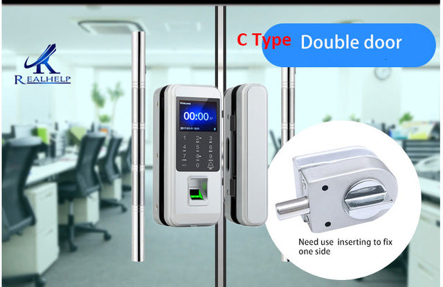 Fingerprint Electronic Door Lock Glass DoorLlock Universal Smart Door Lock Fingerprint Touch Lock Anti-theft Lock