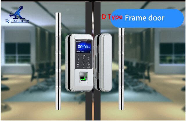 Fingerprint Electronic Door Lock Glass DoorLlock Universal Smart Door Lock Fingerprint Touch Lock Anti-theft Lock