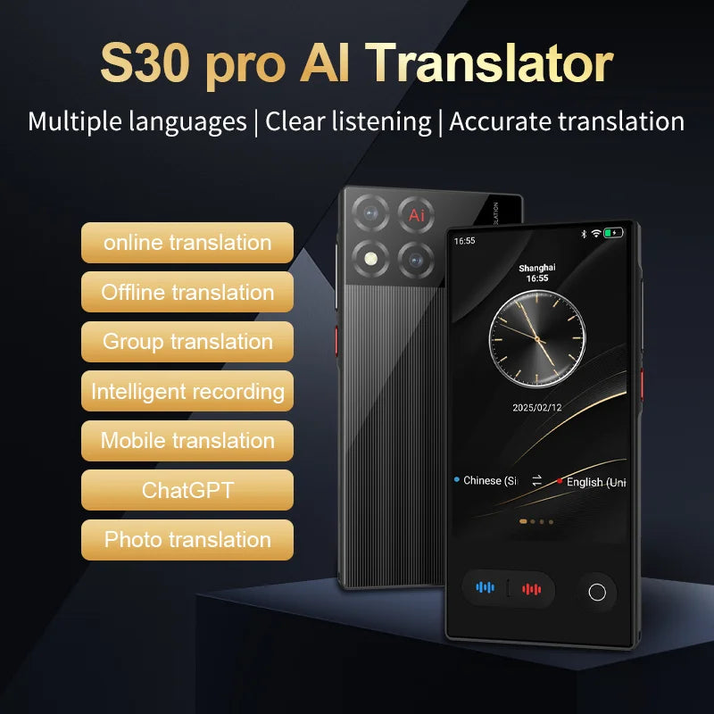 Language Translator Device 138 In Real-time Online Languages Translation Device Portable AI ChatGPT Photo Intelligent Translate