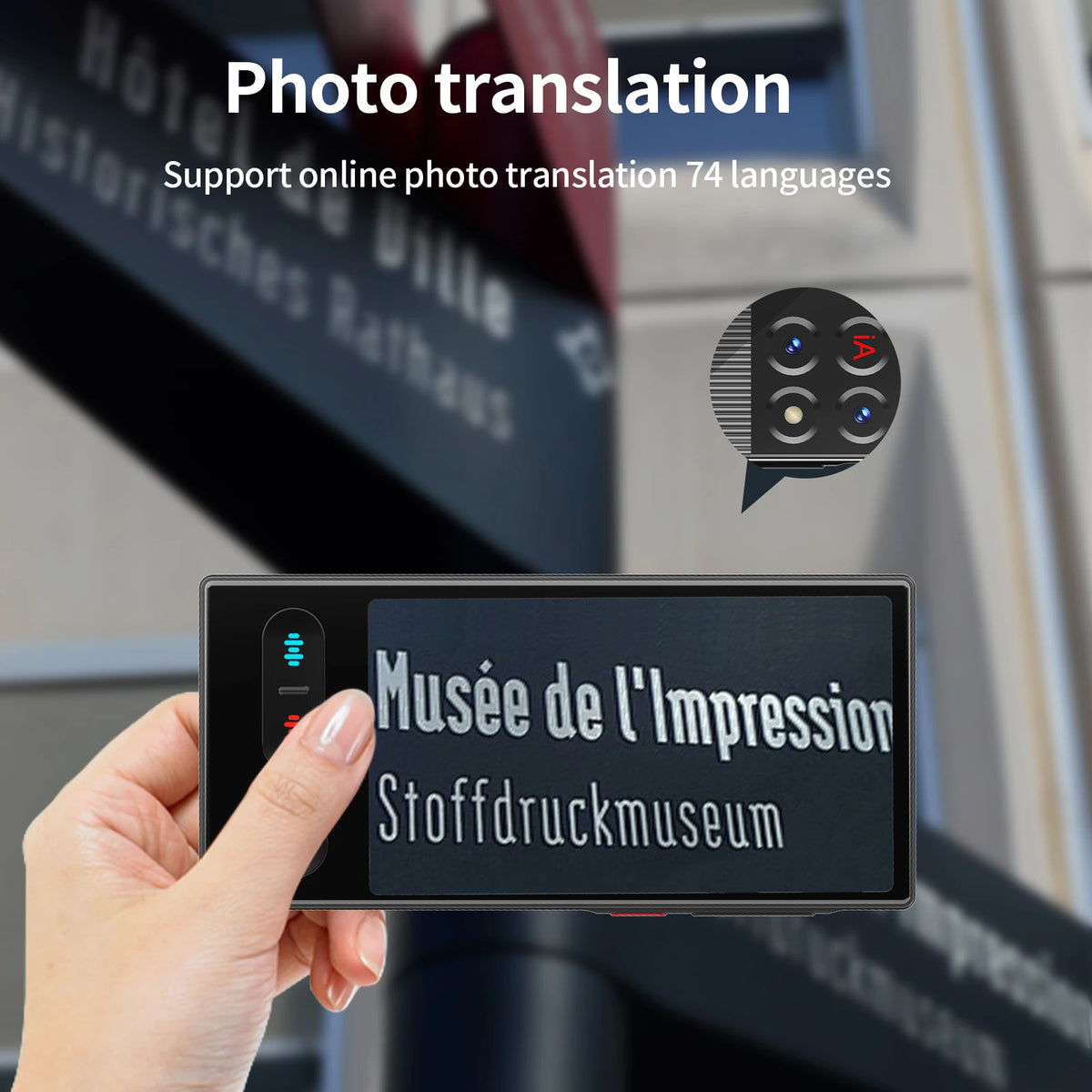 Language Translator Device 138 In Real-time Online Languages Translation Device Portable AI ChatGPT Photo Intelligent Translate