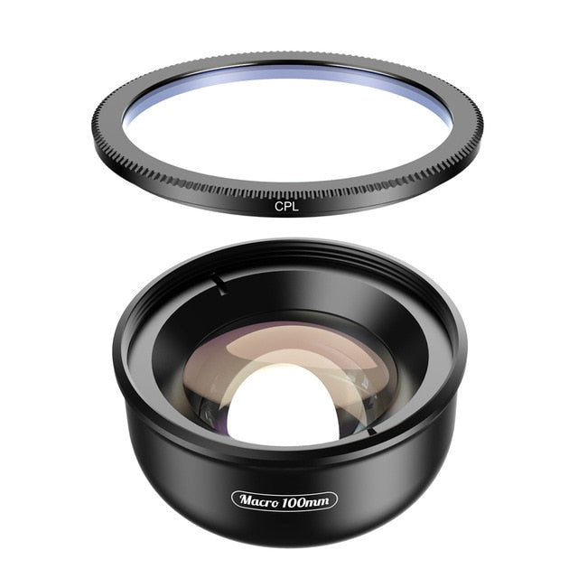 APEXEL camera phone lens 100mm macro lens 4K HD super macro lenses+CPL+star filter for iPhonex xs max Samsung s9 all smartphone
