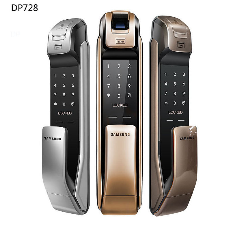SAMSUNG SHP-DP728 Keyless BlueTooth Fingerprint PUSH PULL Two Way Digital Door Lock English Version Big Mortise