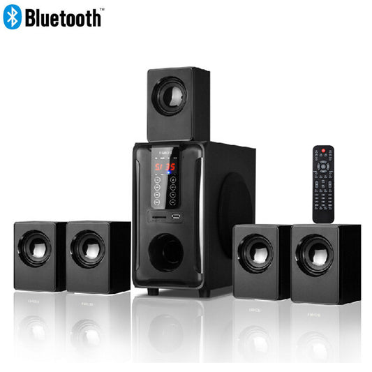 5.1 Channel Home Theater Speaker System,Bluetooth\USB\SD\FM Radio Remote Control Touch Panel,Dolby Pro Logic Surround Sound