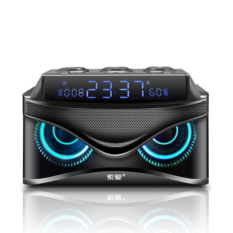 SOAIY 3D Stereo Speaker 25W Premium Portable Wireless Bluetooth Speaker Stereo Bass HD Sound Funny LED Light Speaker Gift