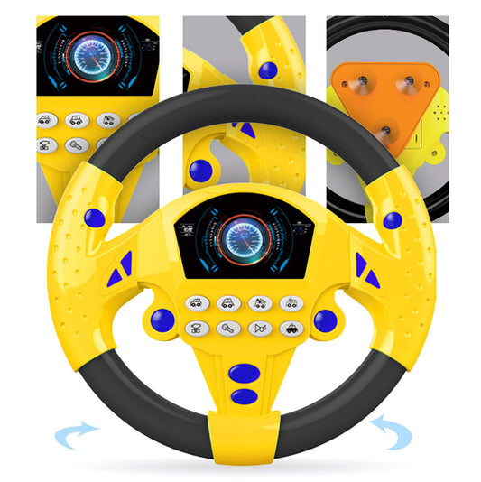 Children Musical Developing Educational Toys Simulation Steering Wheel with Light Early Education Sounding Toy For Kids