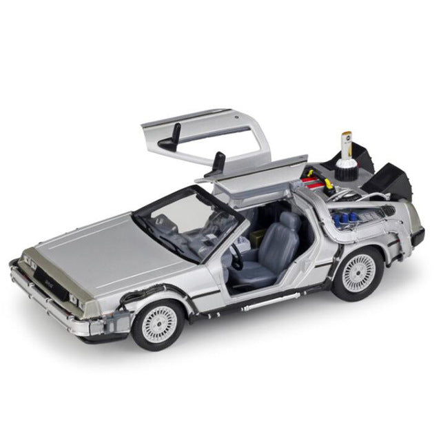 1/24 Scale Metal Alloy Car Diecast Model Part 1 2 3 Time Machine DeLorean DMC-12 Model Toy Back to the Future Fly version Part 2