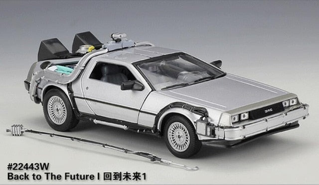 1/24 Scale Metal Alloy Car Diecast Model Part 1 2 3 Time Machine DeLorean DMC-12 Model Toy Back to the Future Fly version Part 2