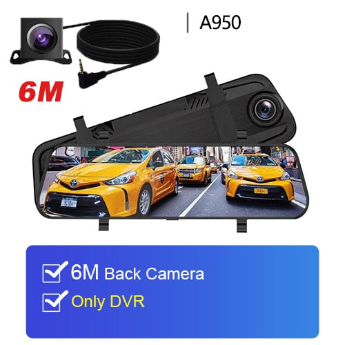 Dual 1080P 4G Android 8.1 10 Inch Stream Media Car Rearview Mirror Bluetooth Camera Car Dvr ADAS Super Night WiFi GPS Dash Cam