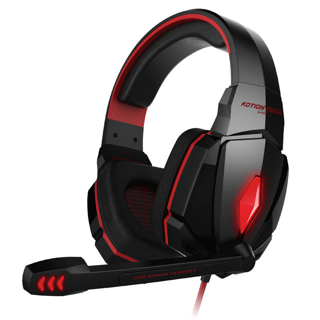 KOTION EACH PS4 Gaming Headset Deep bass Stereo Casque Wired Game Earphones Gaming Headphones with Microphone for PS4 PC Laptop