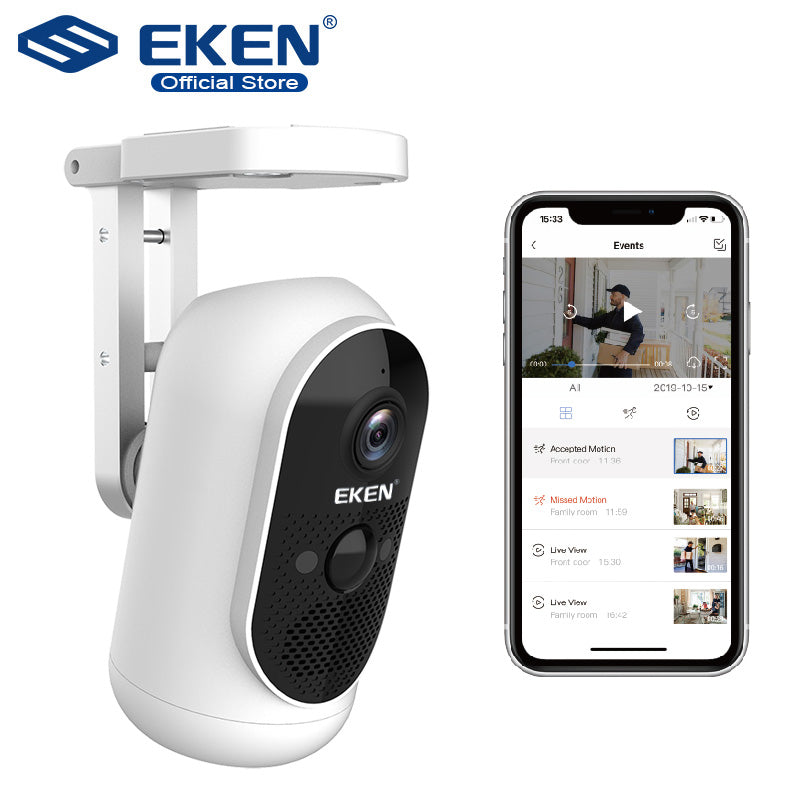 EKEN Argus video camera camcorders 1080P PIR Battery 2.4G wifi Two-way audio IP65 6000mah battery home Smart IP Cam