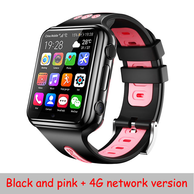 Smart GPS Wifi Location Student Kids Phone Watch Android System Clock App Install Bluetooth Remote Camera Smartwatch 4G SIM Card
