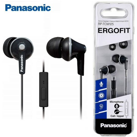 Original Panasonic RP-TCM125 In-Ear Earbuds Headsets Music Earphones 3.5mm Universal for Samsung Xiaomi huawei mobile phone