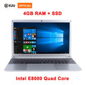 15.6 Inch 1080P Laptop Intel E8000 Quad Core 4GB RAM 128GB 256GB SSD Notebook with Bluetooth webcam WiFi for Student Office