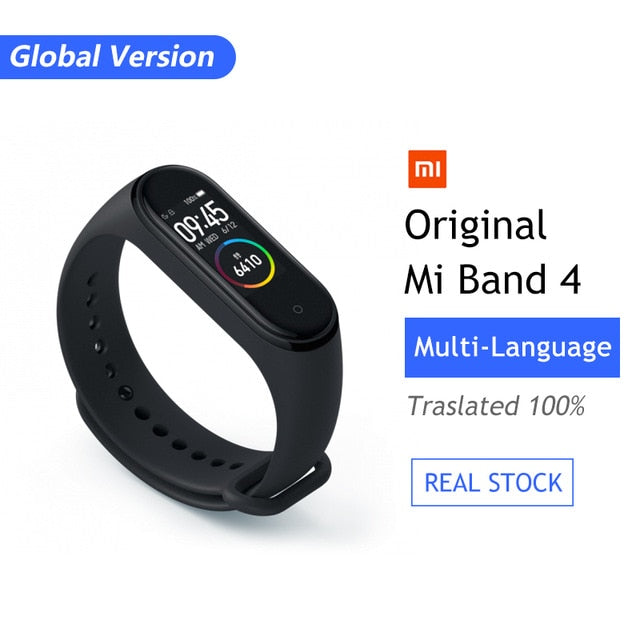 Global Version Xiaomi Mi Band 4 Smart Bracelet Miband 4 Multi language Fitness Wristband 50M 5ATM Waterproof Fitness Smartbrand