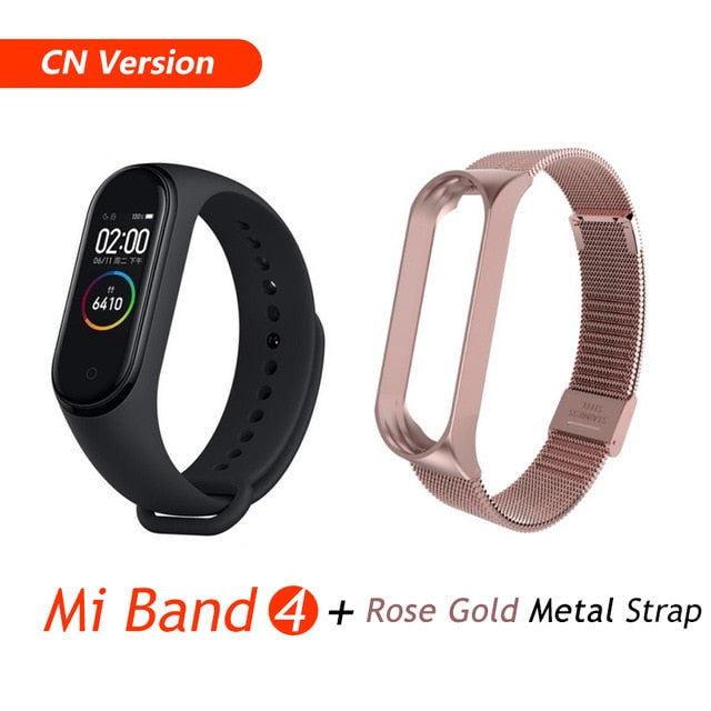 Global Version Xiaomi Mi Band 4 Smart Bracelet Miband 4 Multi language Fitness Wristband 50M 5ATM Waterproof Fitness Smartbrand