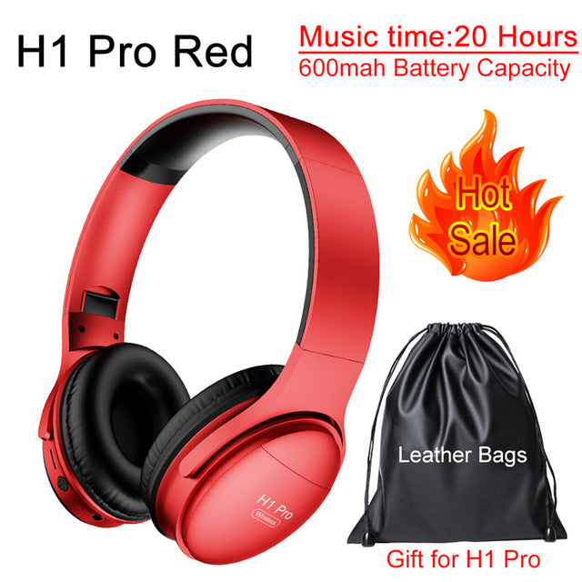 AWI H1 Pro Bluetooth Headphones Wireless Earphone Over-ear Noise HiFi Stereo Canceling Gaming Headset with Mic Support TF Card