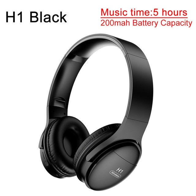 AWI H1 Pro Bluetooth Headphones Wireless Earphone Over-ear Noise HiFi Stereo Canceling Gaming Headset with Mic Support TF Card