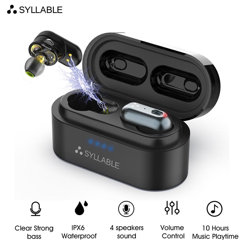 Original SYLLABLE S101 bluetooth V5.0 bass earphones wireless headset noise reduction SYLLABLE S101 Volume control earbuds