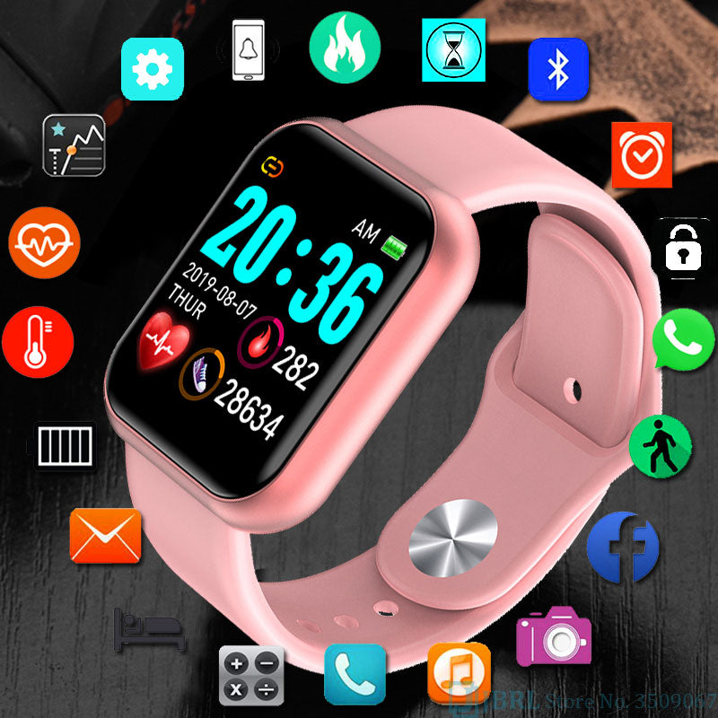 Fashion Square Smartwatch Women Waterproof Sport Watch Electronic Ladies Wrist Watch For Andriod Ios Female Smart watch Clock