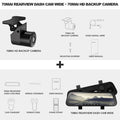 2020 New 9.35 Inch Full Screen 70mai Rearview Dash Cam Wide 1080P Auto Cam 130FOV 70mai Mirror Car Recorder Stream Media Car DVR