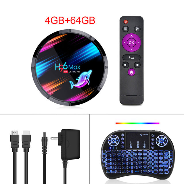 H96 Max X3 Smart TV Box Android 9.0 4GB RAM 32GB/64GB/128GB Amlogic S905X3 TVBox 2.4G/5G WIFI BT4.0 1000M 4K Media player H96Max