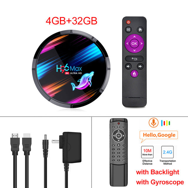 H96 Max X3 Smart TV Box Android 9.0 4GB RAM 32GB/64GB/128GB Amlogic S905X3 TVBox 2.4G/5G WIFI BT4.0 1000M 4K Media player H96Max