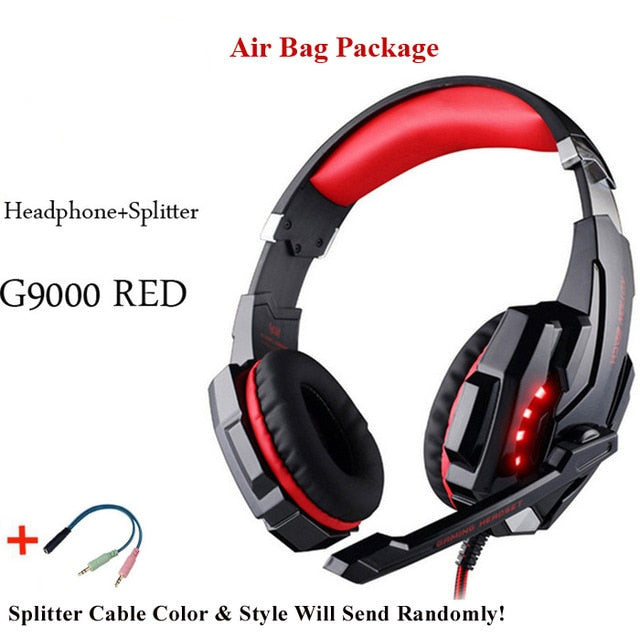 G2000 G9000 Gaming Headsets Big Headphones with Light Mic Stereo Earphones Deep Bass for PC Computer Gamer Laptop PS4 New X-BOX