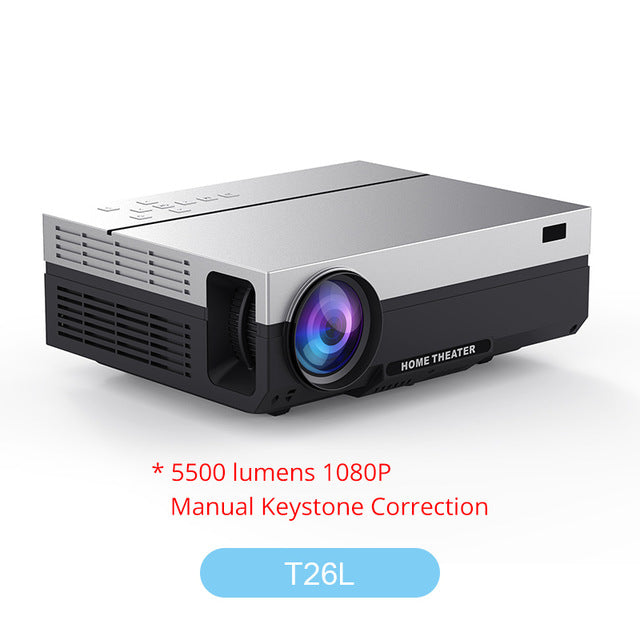 Touyinger T26L T26K 1080p LED full HD Projector Video beamer 5500 Lumen FHD 3D Home cinema HDMI ( Android 9.0 wifi AC3 optional)