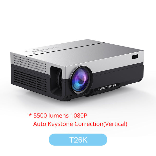 Touyinger T26L T26K 1080p LED full HD Projector Video beamer 5500 Lumen FHD 3D Home cinema HDMI ( Android 9.0 wifi AC3 optional)