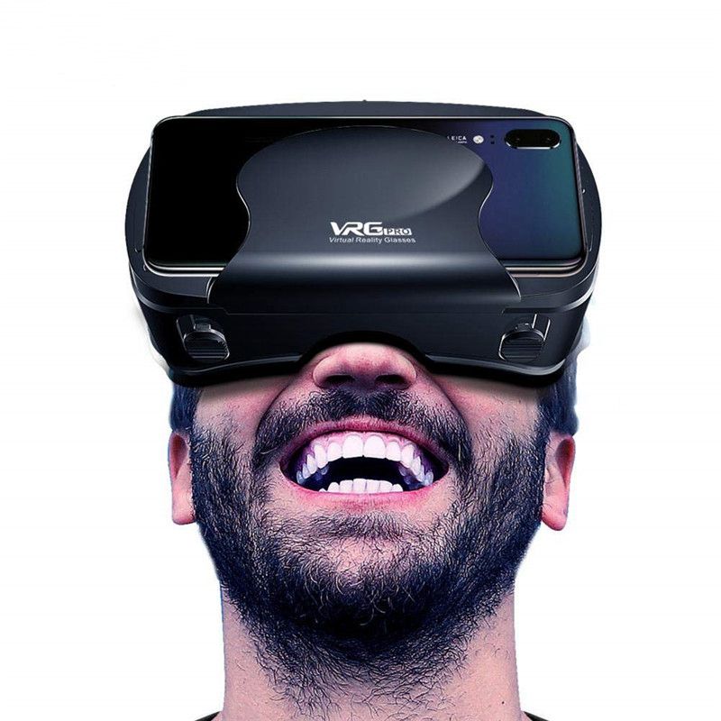 VRG Pro 3D VR Glasses Virtual Reality Full Screen Visual Wide-Angle VR Glasses For 5 to 7 inch Smartphone Eyeglasses Devices