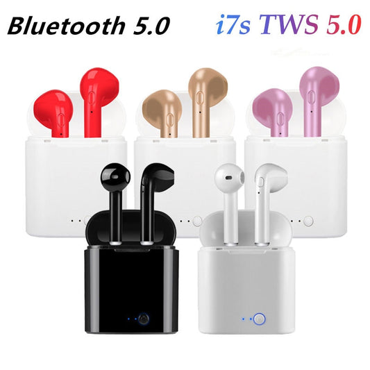 TWS i7 Bluetooth earphones music Headphones business headset sports earbuds suitable wireless Earpieces For xiaomi huawei iphone