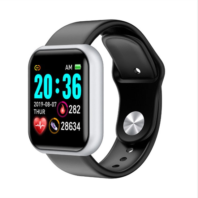 Y68 Sports Smart Watch Life Waterproof Watch Blood Pressure Heart Rate Monitor Soft Silicone 1.3 Inch Smart Bracelet Smartwatch