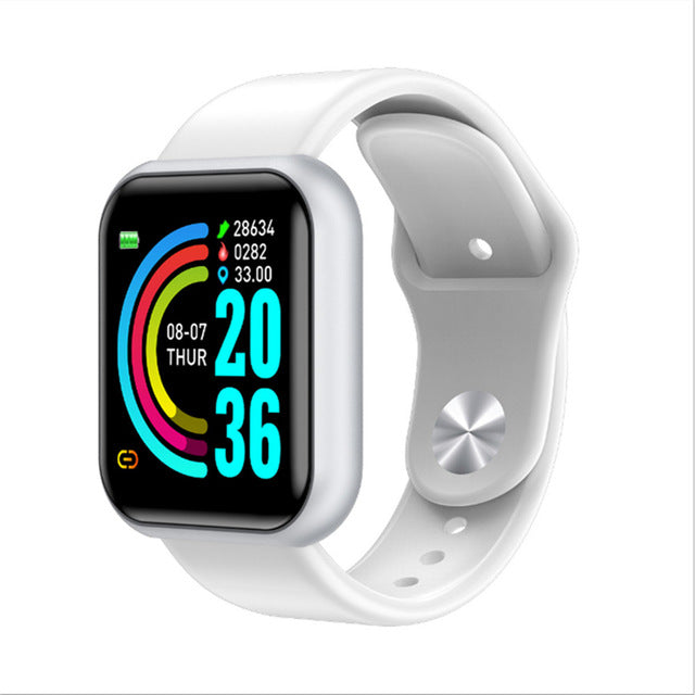 Y68 Sports Smart Watch Life Waterproof Watch Blood Pressure Heart Rate Monitor Soft Silicone 1.3 Inch Smart Bracelet Smartwatch