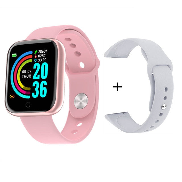 Y68 Sports Smart Watch Life Waterproof Watch Blood Pressure Heart Rate Monitor Soft Silicone 1.3 Inch Smart Bracelet Smartwatch
