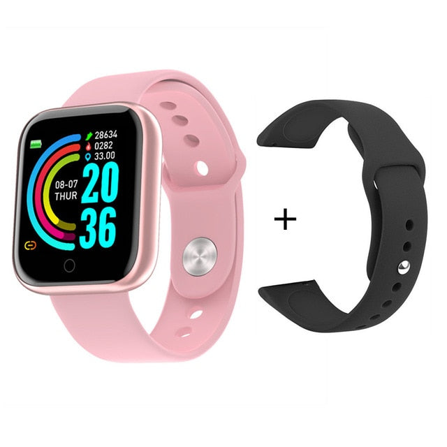 Y68 Sports Smart Watch Life Waterproof Watch Blood Pressure Heart Rate Monitor Soft Silicone 1.3 Inch Smart Bracelet Smartwatch