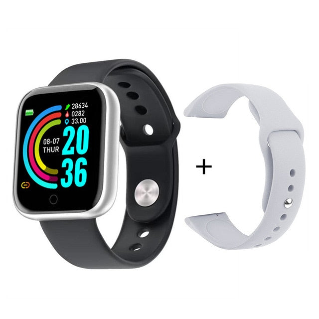 Y68 Sports Smart Watch Life Waterproof Watch Blood Pressure Heart Rate Monitor Soft Silicone 1.3 Inch Smart Bracelet Smartwatch