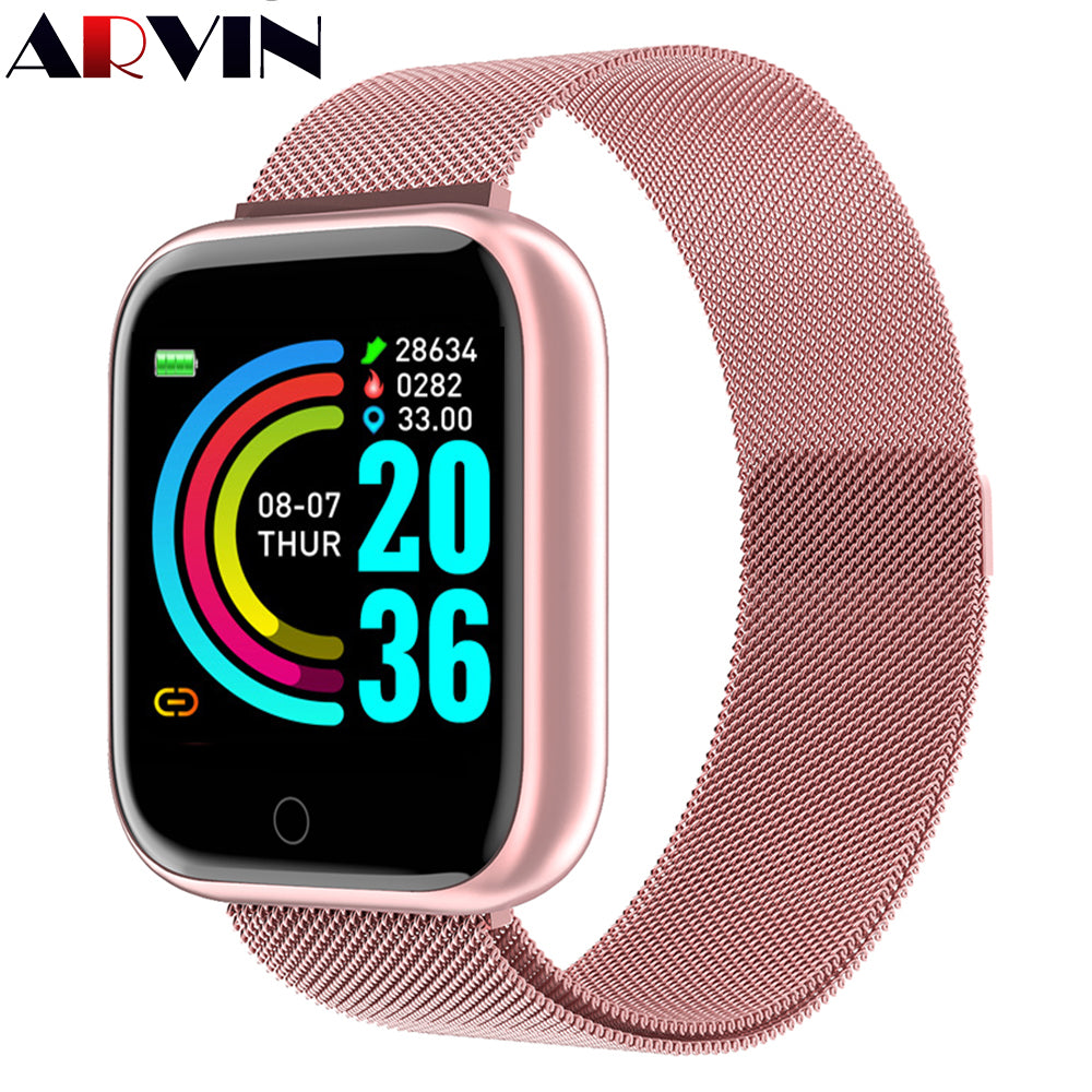 2020 Steel Smart Watch men Heart Rate Blood Pressure Waterproof Sports Women Smartwatch Fitness Tracker For IOS Android iPhone