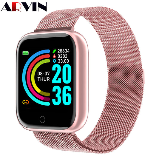 2020 Steel Smart Watch men Heart Rate Blood Pressure Waterproof Sports Women Smartwatch Fitness Tracker For IOS Android iPhone