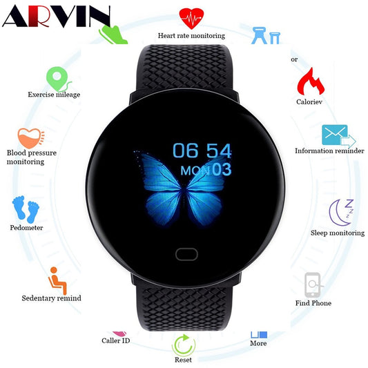 Arvin 2020 Men Smartwatch Sport Pedometer Smart Watch Fitness Tracker Heart Rate Monitor Women Clock for iphone Android IOS