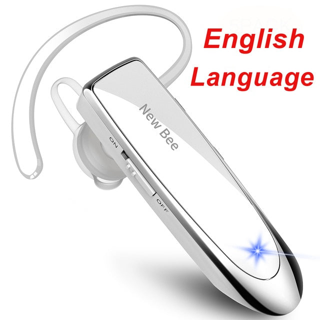 New Bee Original Bluetooth Headset V5.0 Business Earphone Handsfree Headset 24Hrs Talking Driving Headphones with Mic for Phones