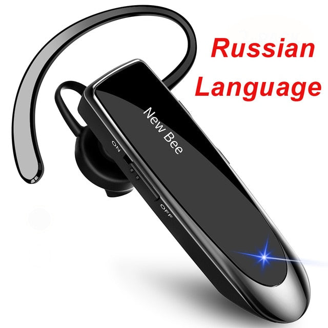 New Bee Original Bluetooth Headset V5.0 Business Earphone Handsfree Headset 24Hrs Talking Driving Headphones with Mic for Phones