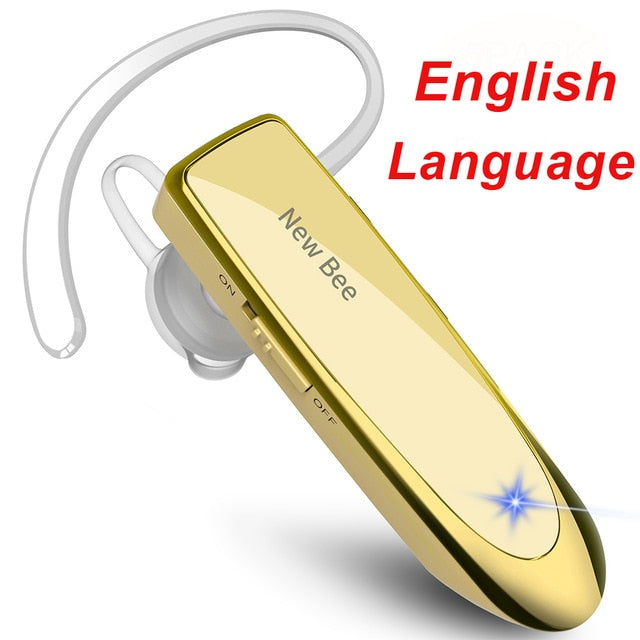 New Bee Original Bluetooth Headset V5.0 Business Earphone Handsfree Headset 24Hrs Talking Driving Headphones with Mic for Phones